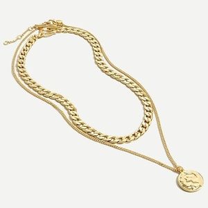 Jcrew gold chain toggle necklace